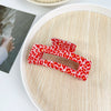 Tropical Hollow Floral Handmade Pvc Hair Grab Clip Women's Hair Accessories