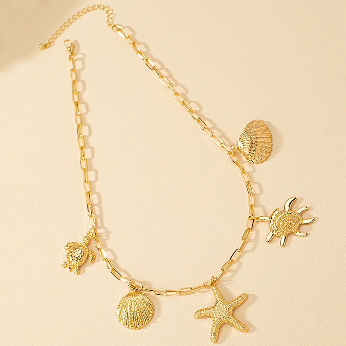 Tropical Starfish Conch Alloy Plating Women's Necklace