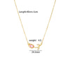Tulip Flower Necklace Copper Mixed Gemstone Inlay Electroplating O Chain Women's Titanium Steel Accessories