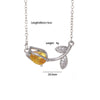 Tulip Flower Necklace Copper Mixed Gemstone Inlay Electroplating O Chain Women's Titanium Steel Accessories