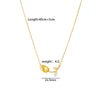 Tulip Flower Necklace Copper Mixed Gemstone Inlay Electroplating O Chain Women's Titanium Steel Accessories
