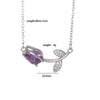 Tulip Flower Necklace Copper Mixed Gemstone Inlay Electroplating O Chain Women's Titanium Steel Accessories
