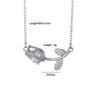 Tulip Flower Necklace Copper Mixed Gemstone Inlay Electroplating O Chain Women's Titanium Steel Accessories