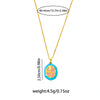 Tulip Flower Titanium Steel And Copper Necklace With Electroplating O Word Chain For Women