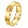 Tungsten Steel Geometric Cross Ring With Laser Engraved Design Electroplated Metal Unisex Jewelry