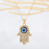 Turkey Blue Eye Pendant Alloy Diamond Necklace Wholesale Gooddiy