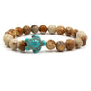 Turquoise Bracelet With Turtle Pattern And Electroplating Style Unisex