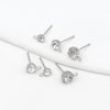 Turtle Claw Earrings Copper 925 Silver Needle Plated 14K Gold Diamondencrusted Electroplating