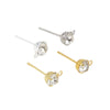Turtle Claw Earrings Copper 925 Silver Needle Plated 14K Gold Diamondencrusted Electroplating