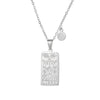 Twelve Constellation Tarot Stainless Steel Titanium Steel Square Gold Inlaid Geometric Necklace