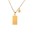 Twelve Constellation Tarot Stainless Steel Titanium Steel Square Gold Inlaid Geometric Necklace