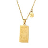 Twelve Constellation Tarot Stainless Steel Titanium Steel Square Gold Inlaid Geometric Necklace