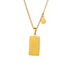 Twelve Constellation Tarot Stainless Steel Titanium Steel Square Gold Inlaid Geometric Necklace