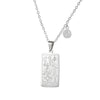 Twelve Constellation Tarot Stainless Steel Titanium Steel Square Gold Inlaid Geometric Necklace