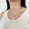 Twelve Constellation Tarot Stainless Steel Titanium Steel Square Gold Inlaid Geometric Necklace