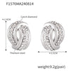 Twisted Hollow Diamond Earrings 316L Stainless Steel 18K Gold Plated Geometric Retro Design For Women