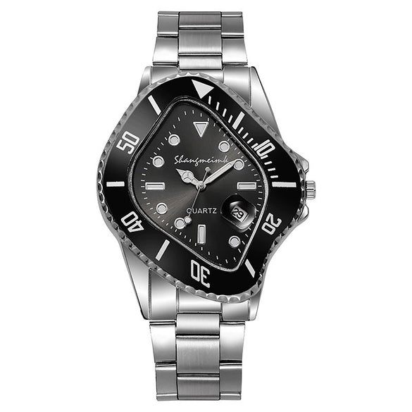 Twisted Men's Watch With Steel Band And Alloy Case Fashion Style Quartz Watch