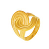 Twisted Stripe Winding Ring Titanium Steel Jewelry 18K Gold Plated Geometric Design For Women
