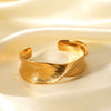 Twisted Wide Stainless Steel Bracelet Niche Design Casting And Electroplating Process