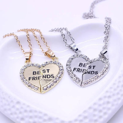 Fashion Heart Alloy Diamond Women's Necklace