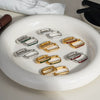 U Shaped Diamond Earrings In Stainless Steel With Pvd Furnace Vacuum Real Gold Plating For Women Fashion Ol Style