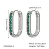 U Shaped Diamond Earrings In Stainless Steel With Pvd Furnace Vacuum Real Gold Plating For Women Fashion Ol Style