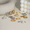 U Shaped Diamond Earrings In Stainless Steel With Pvd Furnace Vacuum Real Gold Plating For Women Fashion Ol Style