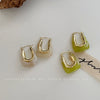 U Shaped Letter Resin Plastic Women's Earrings Simple Elegant Mori Fashion Fairy Distinctive Trendy Ear Buckle