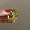 U Shaped Letter Resin Plastic Women's Earrings Simple Elegant Mori Fashion Fairy Distinctive Trendy Ear Buckle