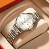 Ultrathin Luminous Women's Watch Alloy Case Stainless Steel Strap Round Dial