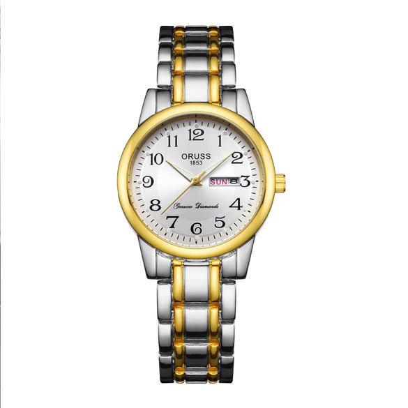 Ultrathin Waterproof Women's Quartz Watch Alloy Tungsten Steel Round Dial