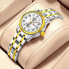 Ultrathin Waterproof Women's Quartz Watch Alloy Tungsten Steel Round Dial