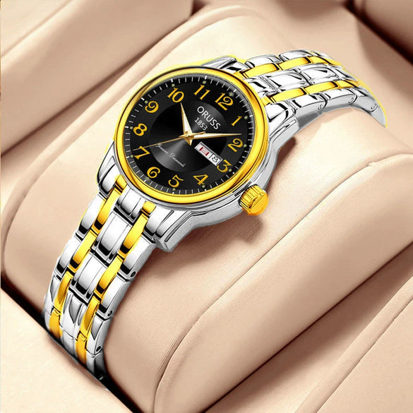Ultrathin Waterproof Women's Quartz Watch Alloy Tungsten Steel Round Dial
