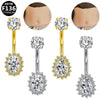 Umbilical Nail Body Puncture Jewelry Zinc Alloy Heart Shape