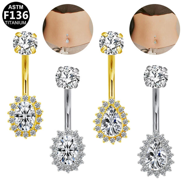Umbilical Nail Body Puncture Jewelry Zinc Alloy Heart Shape