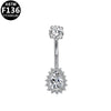 Umbilical Nail Body Puncture Jewelry Zinc Alloy Heart Shape