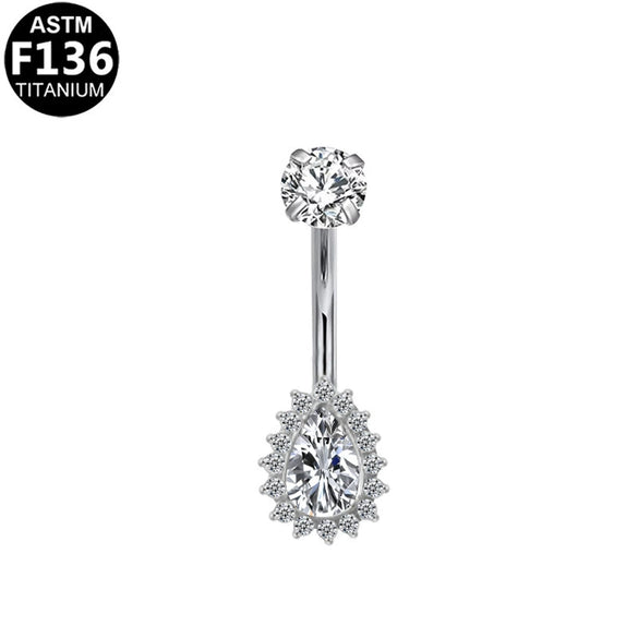 Umbilical Nail Body Puncture Jewelry Zinc Alloy Heart Shape