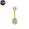 Umbilical Nail Body Puncture Jewelry Zinc Alloy Heart Shape