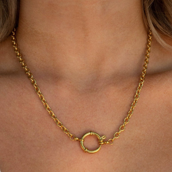 Underwear Pendant Stainless Steel Geometric Pattern Vacuum Plated 18K Gold