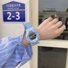 Unicorn Electronic Watch Plastic Case Silicone Strap Sports Style For Men And Women