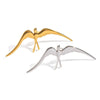 Unique Design Swallow Animal Zodiac Gold Plated Titanium Steel Ring For Girls Electroplated Jewelry Accessory