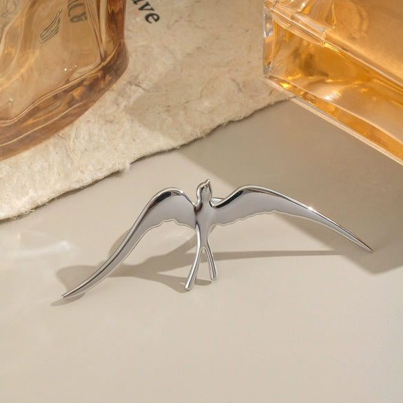 Unique Design Swallow Animal Zodiac Gold Plated Titanium Steel Ring For Girls Electroplated Jewelry Accessory