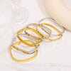 Unique Square Stainless Steel Women's Jewelry Set Bracelet 18K Gold Plated