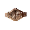 Unisex Alloy And Stainless Steel Round Dial Luxury Quartz Watch With Green Water Ghost Style
