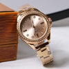 Unisex Alloy And Stainless Steel Round Dial Luxury Quartz Watch With Green Water Ghost Style
