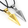 Unisex Alloy Arrow Pendant Necklace With Electroplated Finish Leather Rope Chain And Animal Zodiac Geometric Design