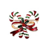 Unisex Alloy Christmas Tree Brooch Pin With Colorful Artificial Gemstone Inlay And Cartoon Design
