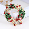 Unisex Alloy Floral Leaf Garland Brooch With Cartoon Inspired Diamond Embellishment And Festival Style Pin
