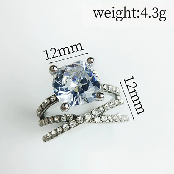 Unisex Alloy Geometric Double Layer Winding Round Ring With Electroplated Simple Creative Design