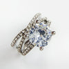 Unisex Alloy Geometric Double Layer Winding Round Ring With Electroplated Simple Creative Design